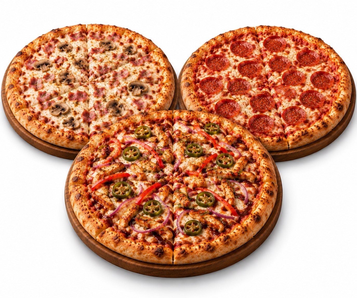 Promoción 3 Pizzas Familiares